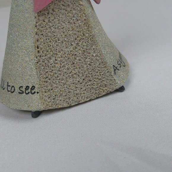 Breast Cancer Ribbon Art Stone Carson Statue Figurine Inspirational Saying Hope - Picture 7 of 11